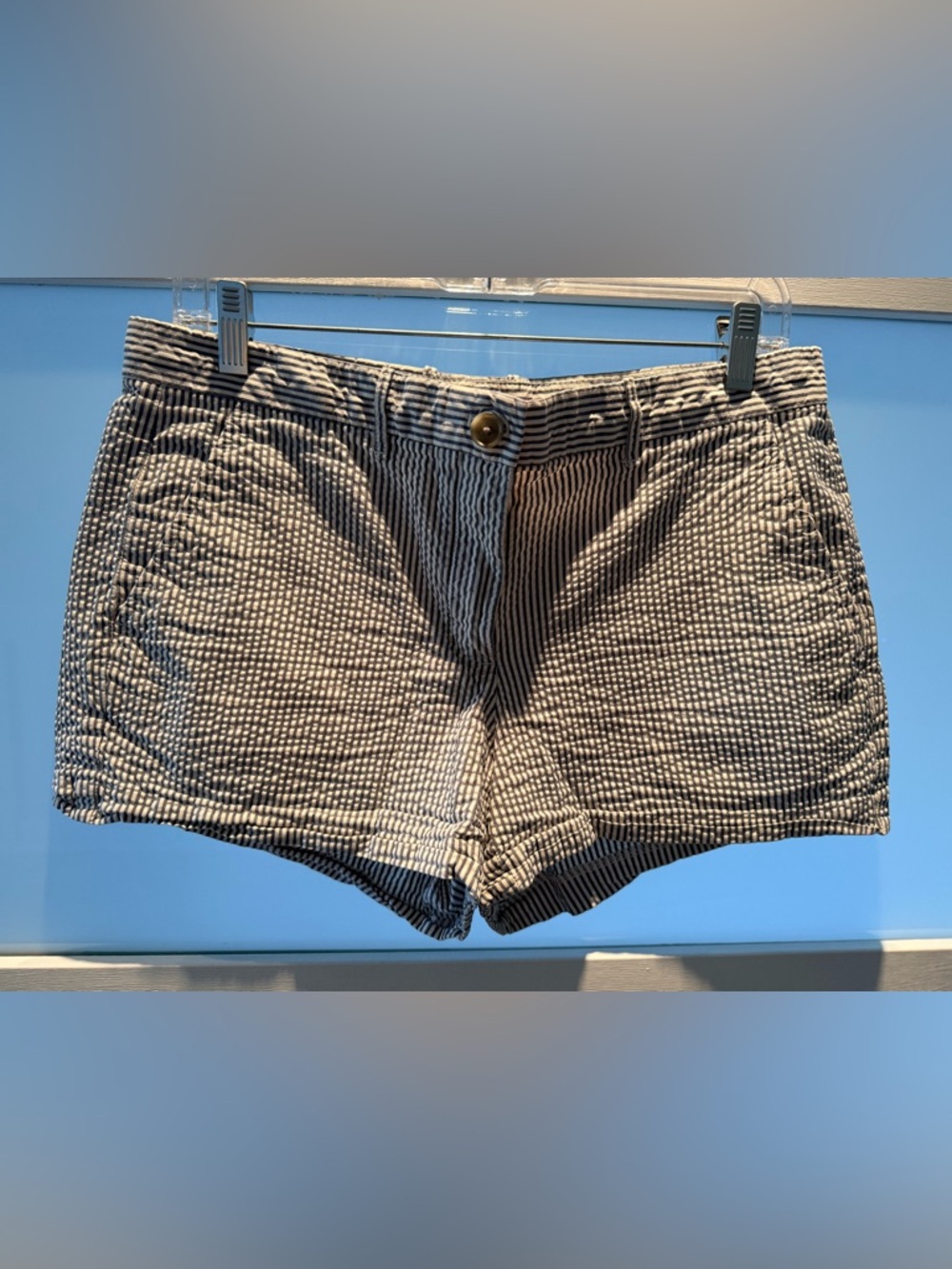 GAP Navy & White Seersucker Shorts
